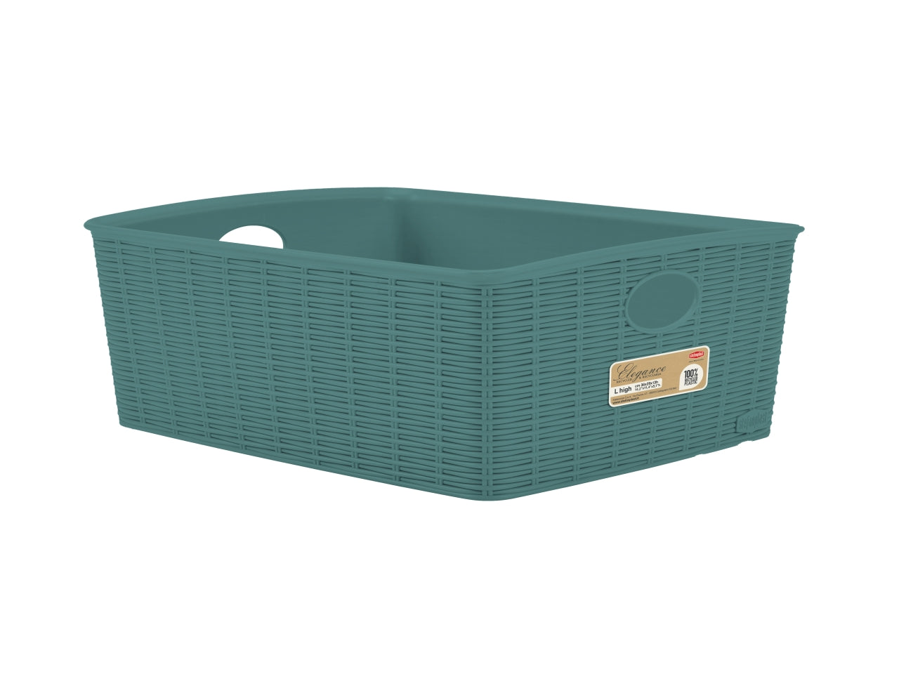 Cestino Elegance L high verde foresta in plastica 31004 - 36x29x13 cm - Stefanplast