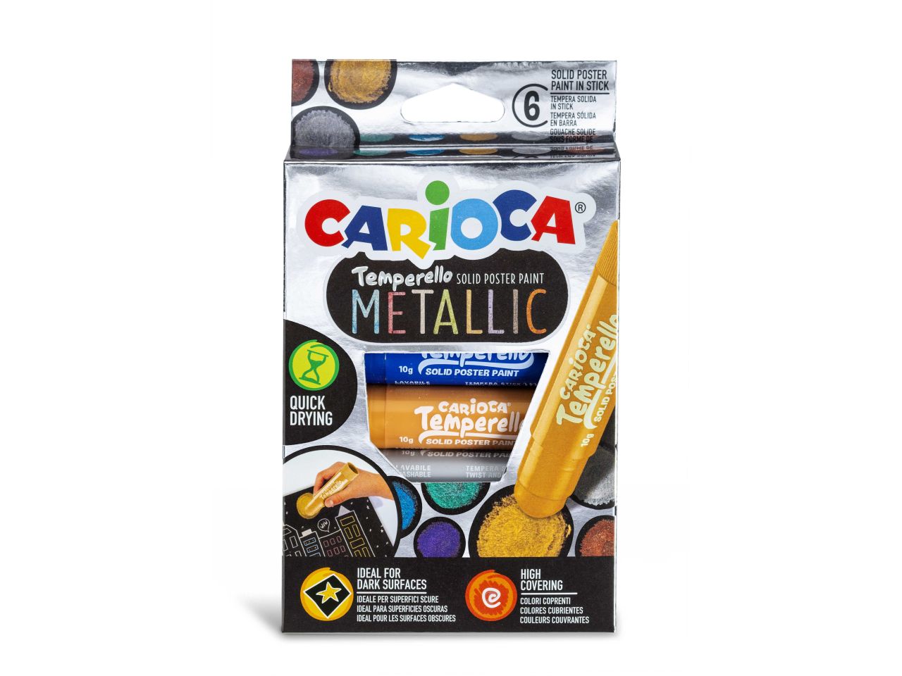 Carioca temperello metallic - la confezione contiene 6 pezzi