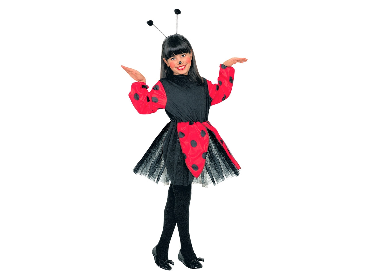 Costume da coccinella - il costume comprende vestito e antenne - taglia 13 anni