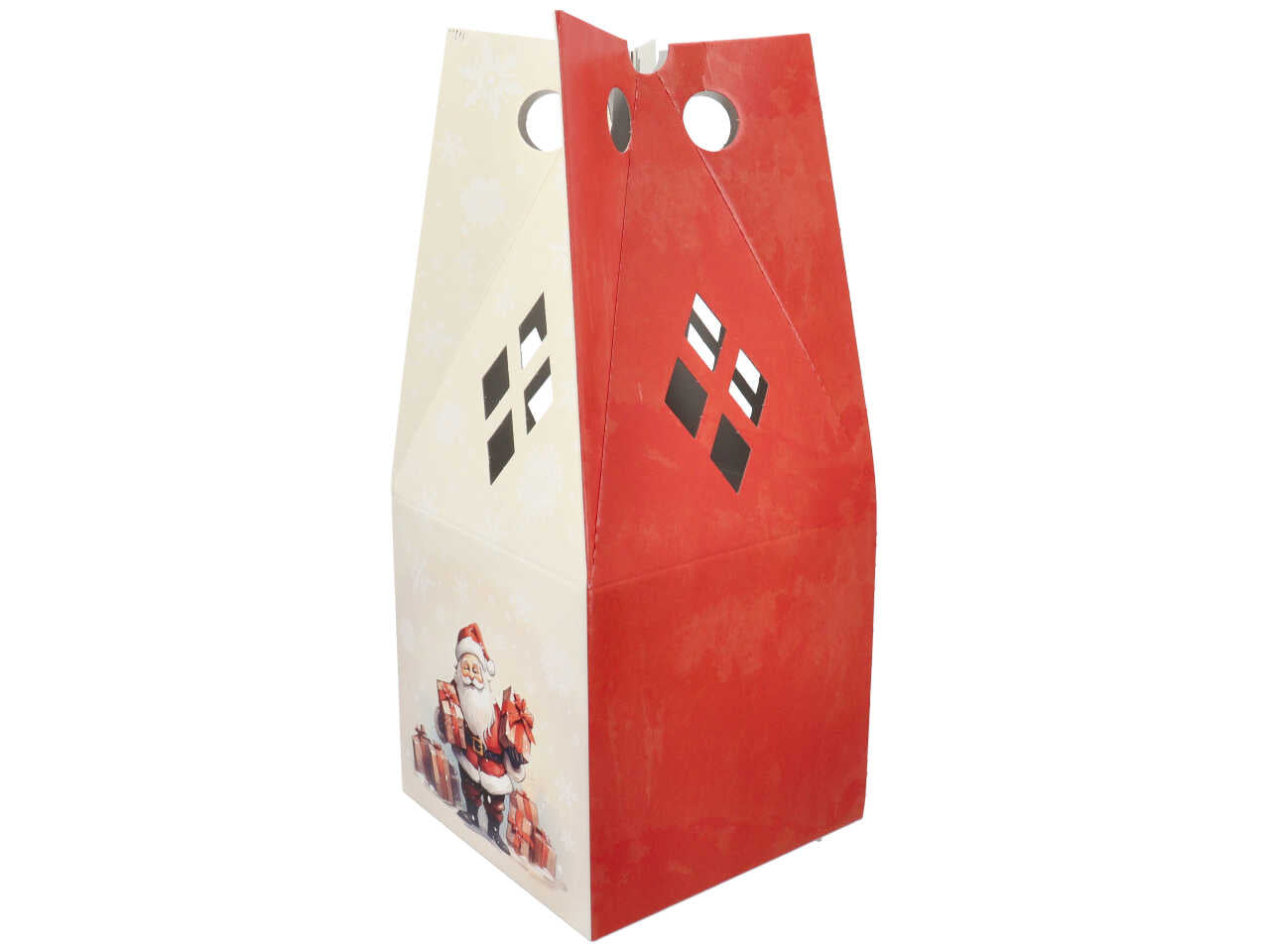 Santa claus scatola porta panettone 22x22x50cm