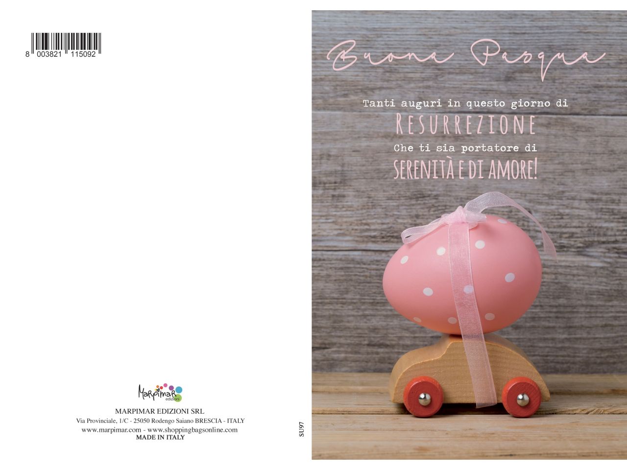 Biglietto auguri buona pasqua fotografico con glitter con busta