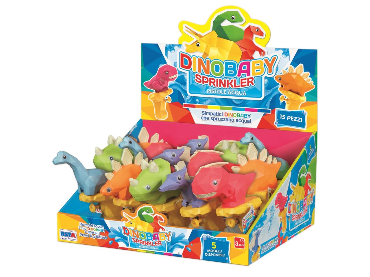 Pistole ad acqua dinobaby sprinkler modelli assortiti