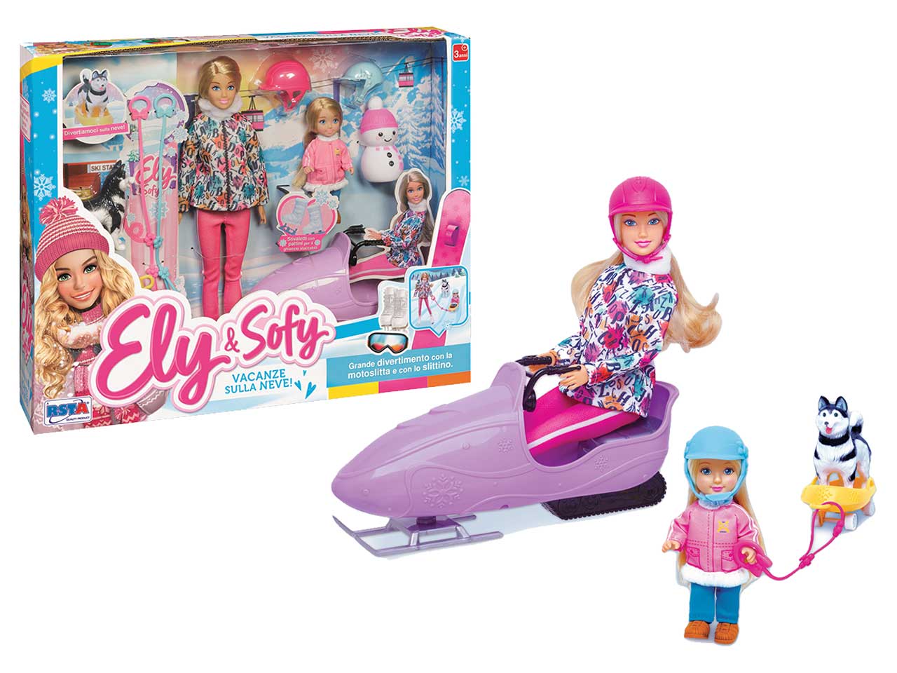 Ely e sofy playset vacanze sulla neve