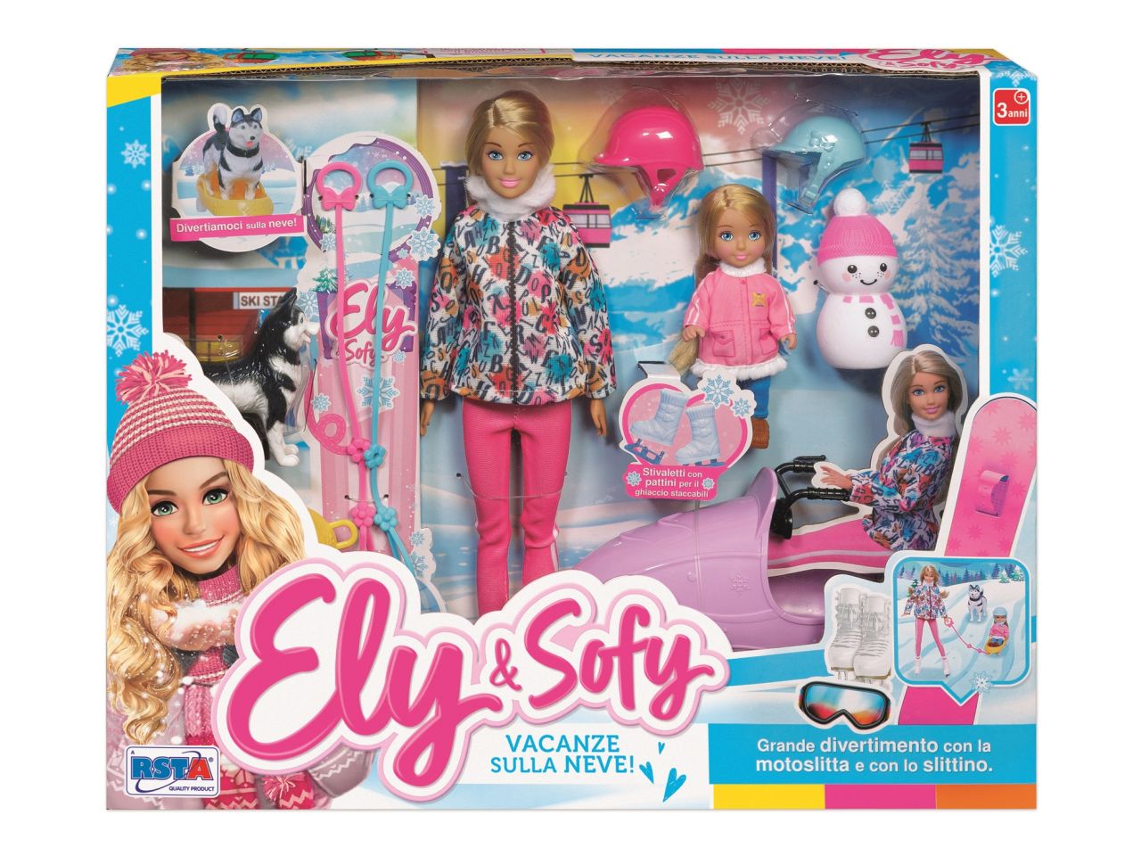 Ely e sofy playset vacanze sulla neve