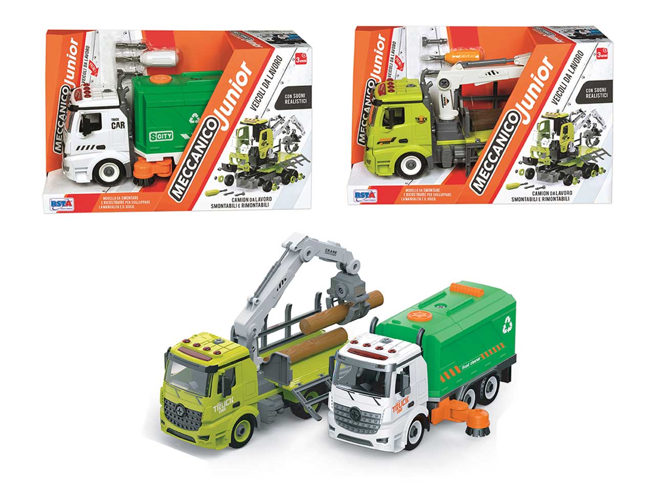 Camion meccanico junior in 2 modelli assortiti