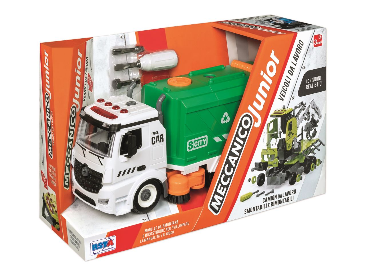 Camion meccanico junior in 2 modelli assortiti