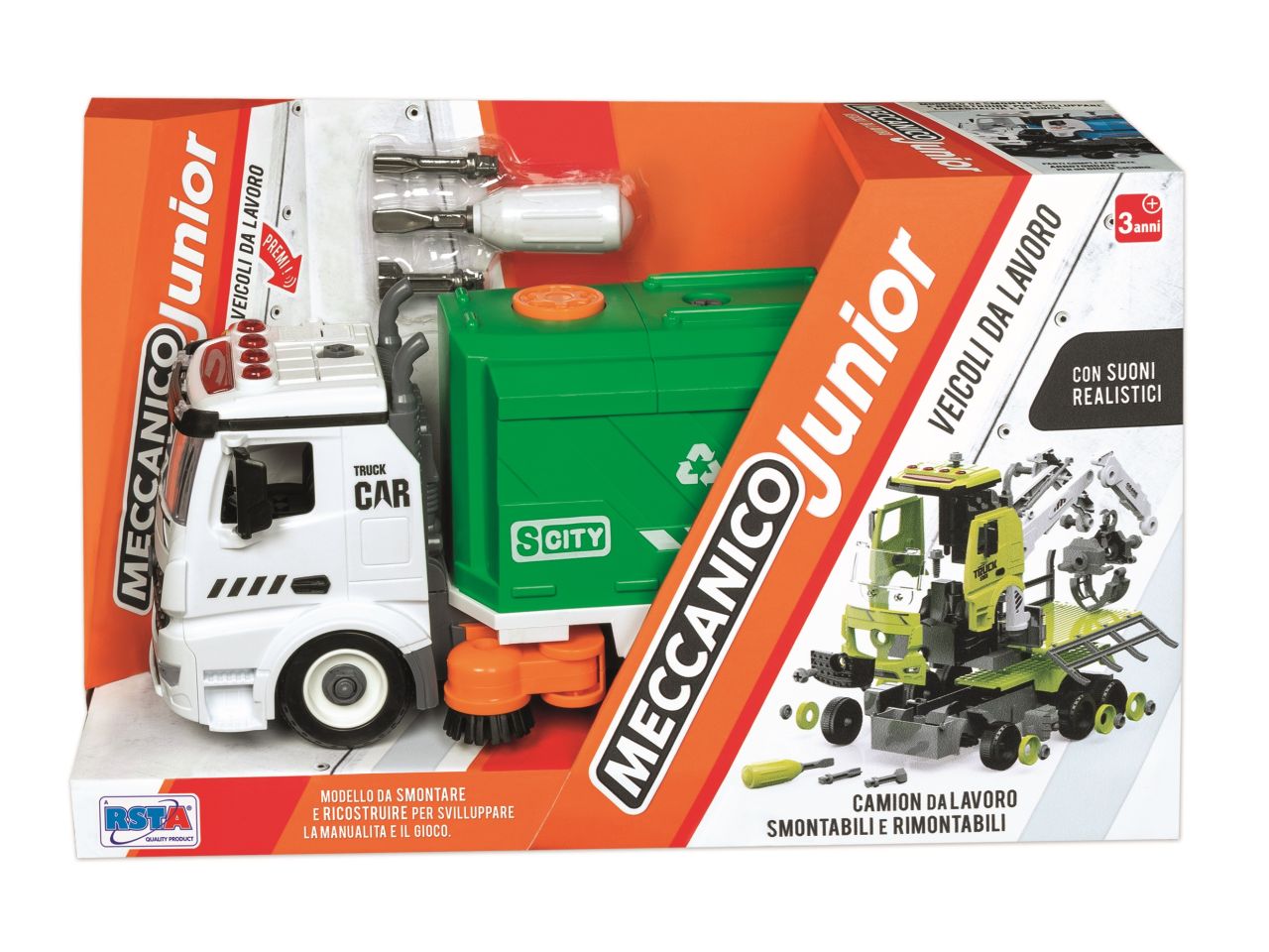 Camion meccanico junior in 2 modelli assortiti