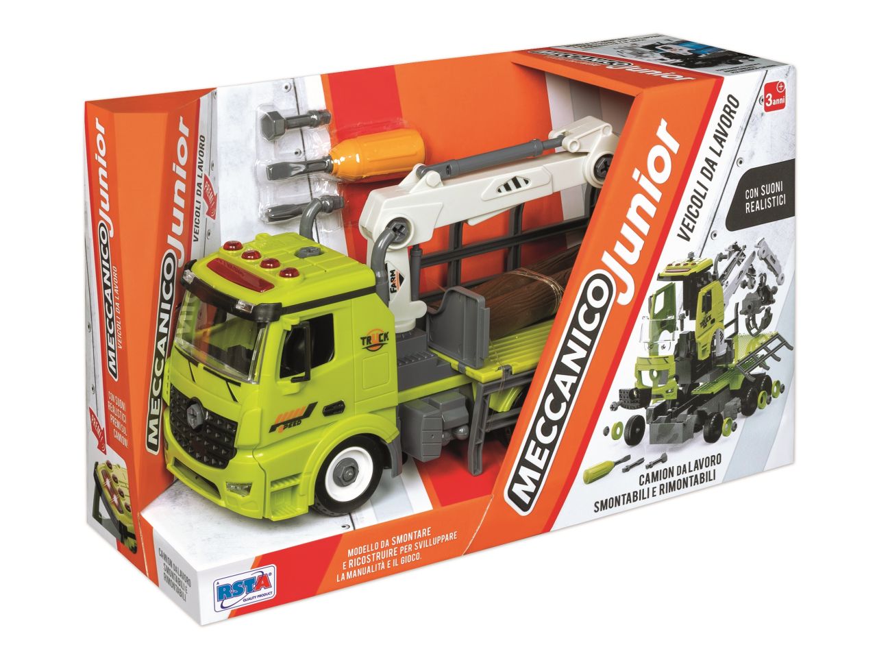 Camion meccanico junior in 2 modelli assortiti