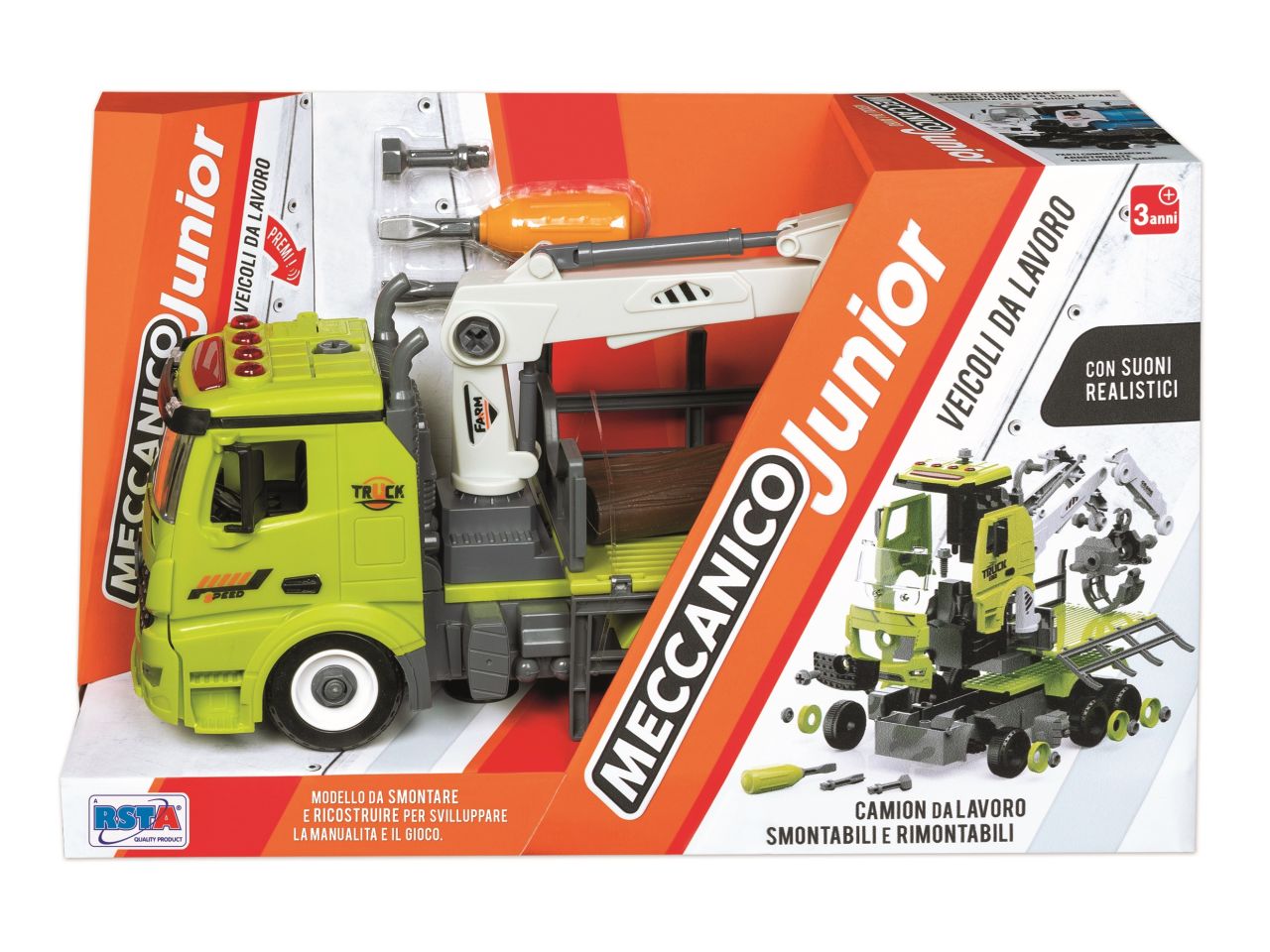 Camion meccanico junior in 2 modelli assortiti