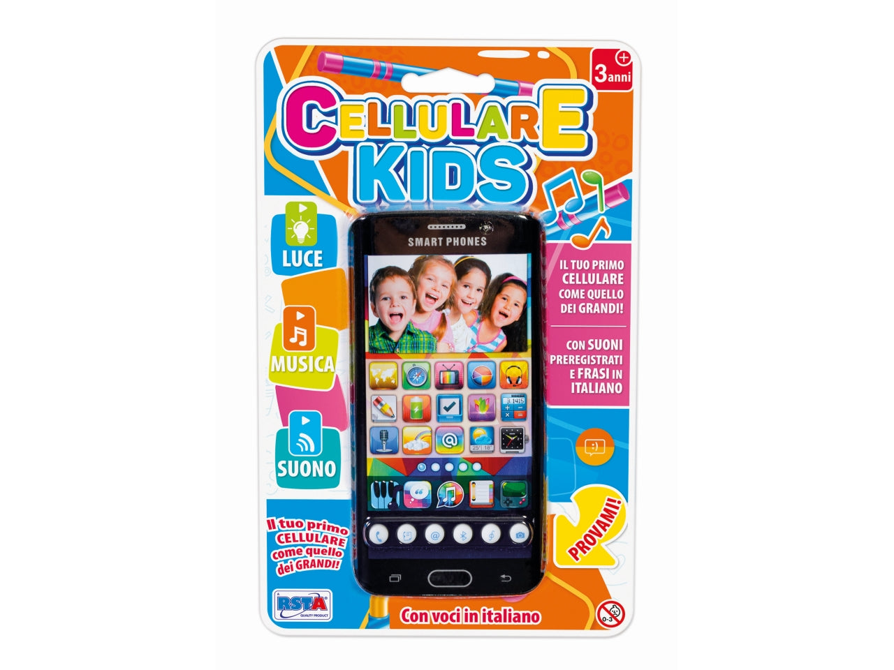 Cellulare kids luci suoni 2 colori