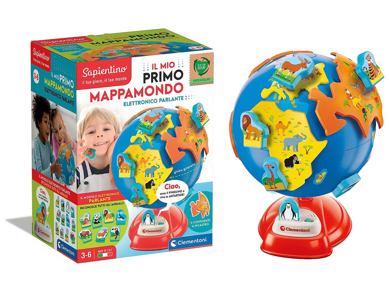 Sapientino My First Globe Mappamondo Elettronico Parlante - Clementoni