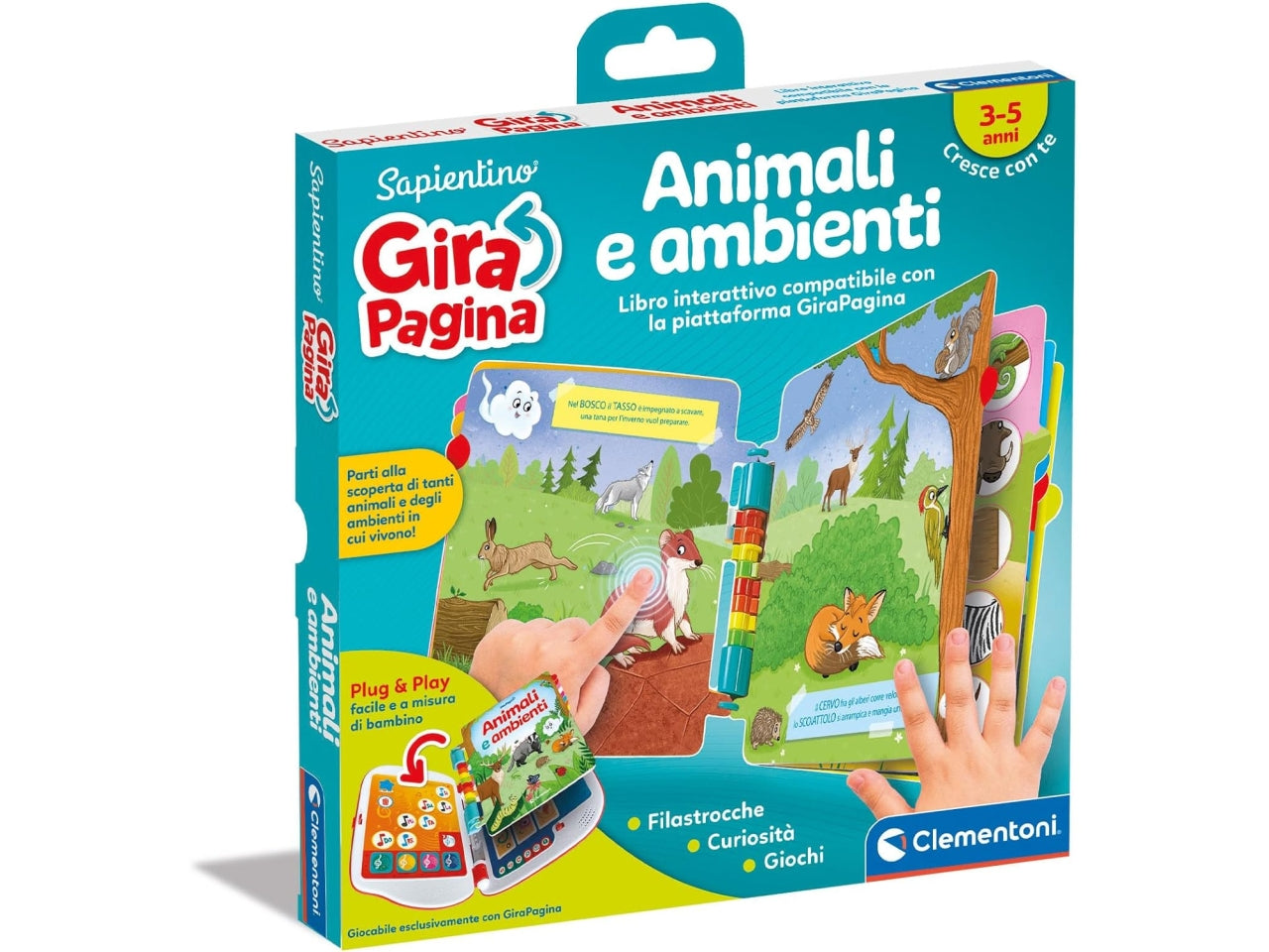 Sapientino Girapagina Animali E Ambienti Libro Educativo Interattivo - Clementoni