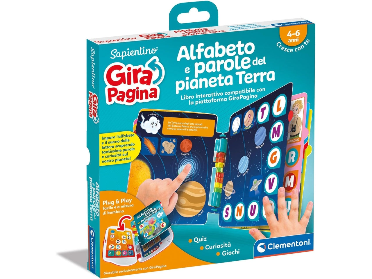 Sapientino Girapagina L'Alfabeto Del Pianeta Terra Libro Educativo Interattivo - Clementoni