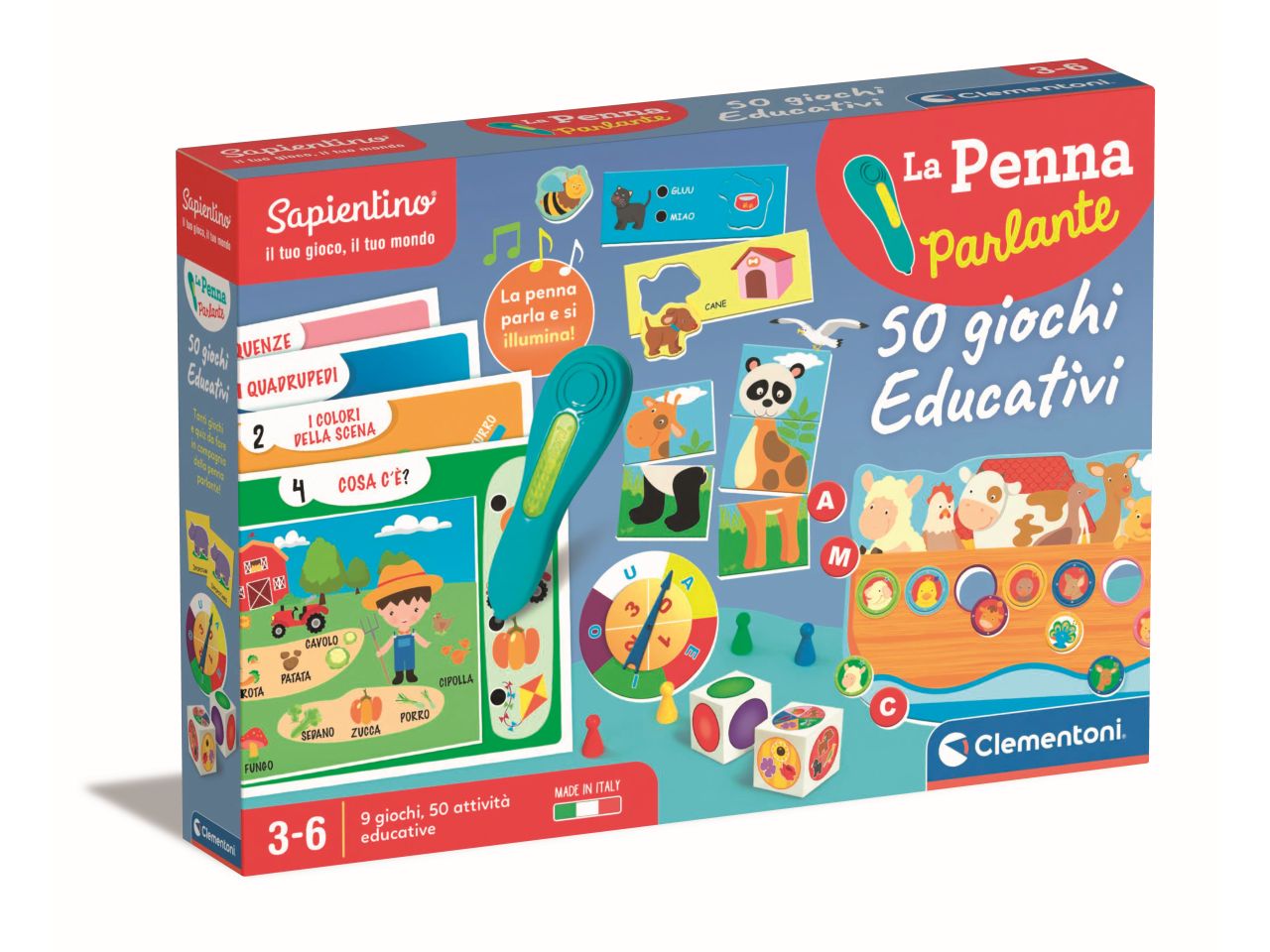 Sapientino 50 Giochi Schede Penna Interattiva - Clementoni