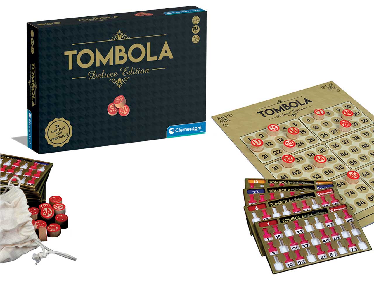 Tombola Deluxe Tavolo Gioco di società per tutta la famiglia - Clementoni