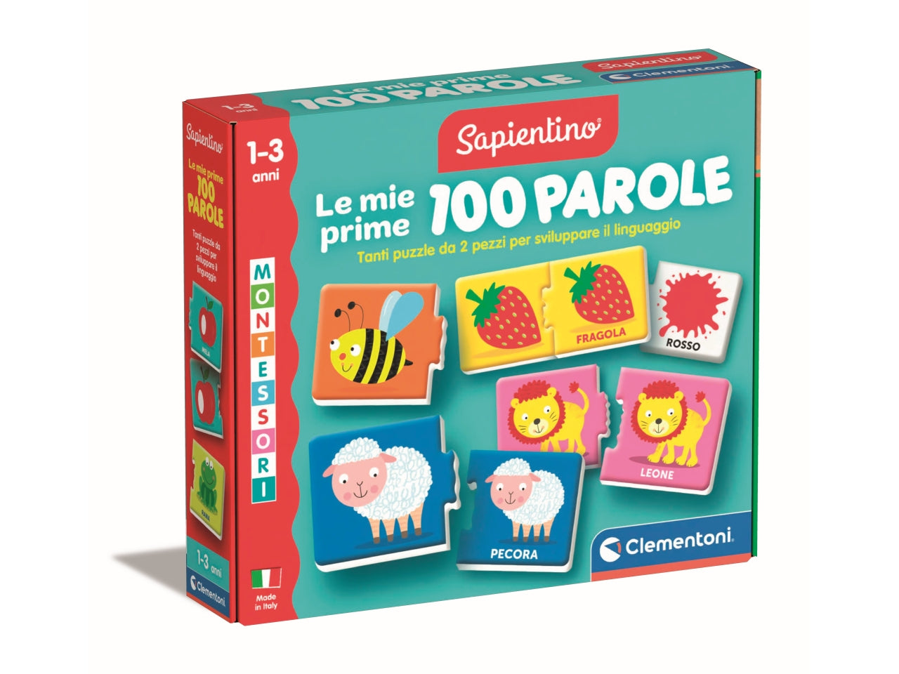 Gioco Educativo Montessori Baby Prime 100 Parole: per lo Sviluppo del Linguaggio - Clementoni