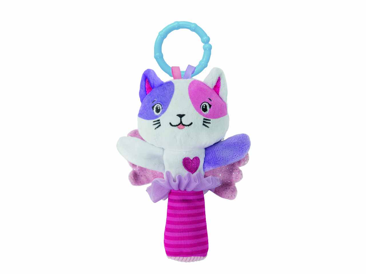 Lovely Cat Rattle Morbido Peluche Gioco Neonato - Clementoni