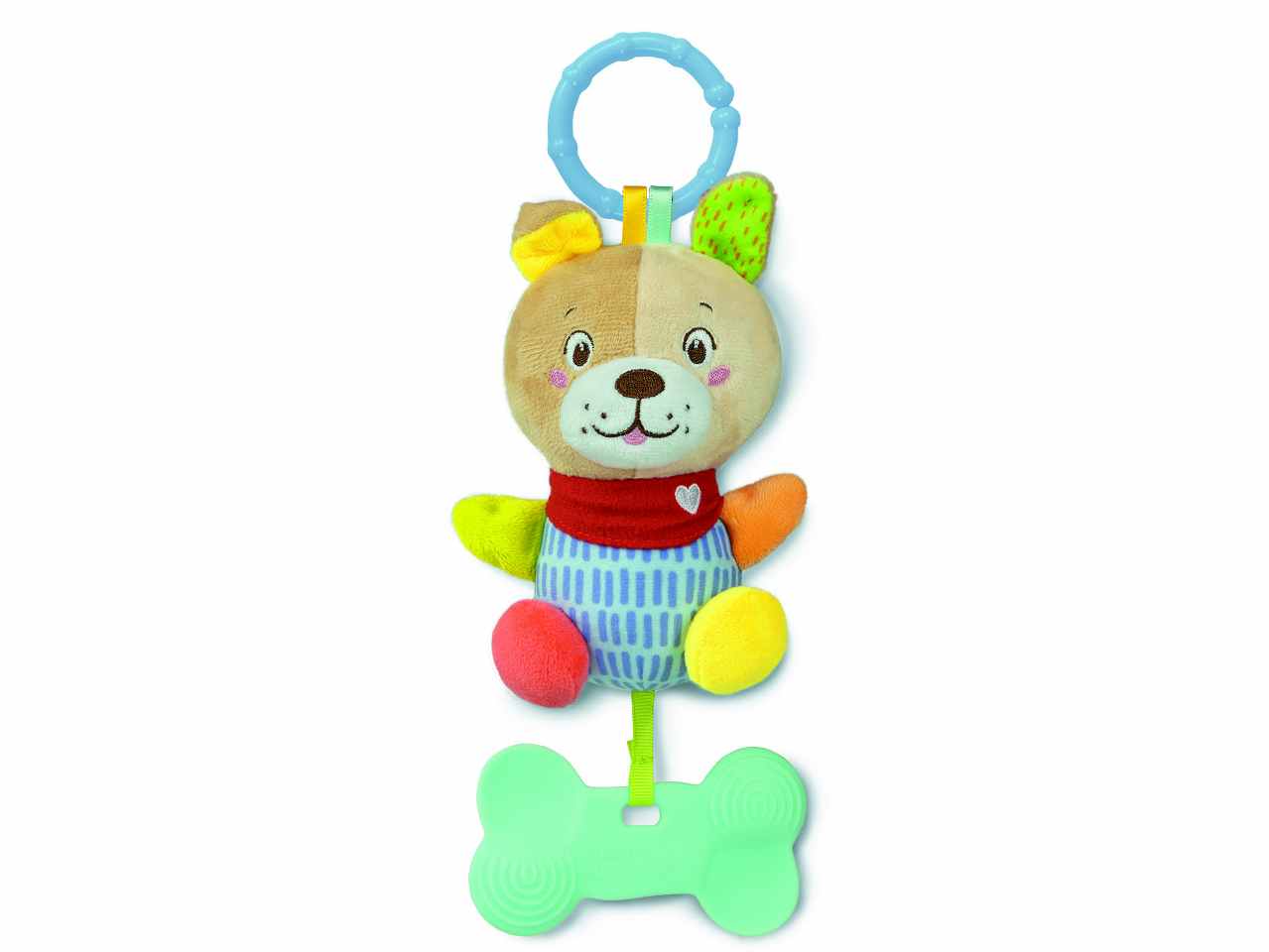 Lovely Soft Dog Rattle Sonaglio con Massaggiagengive - Clementoni