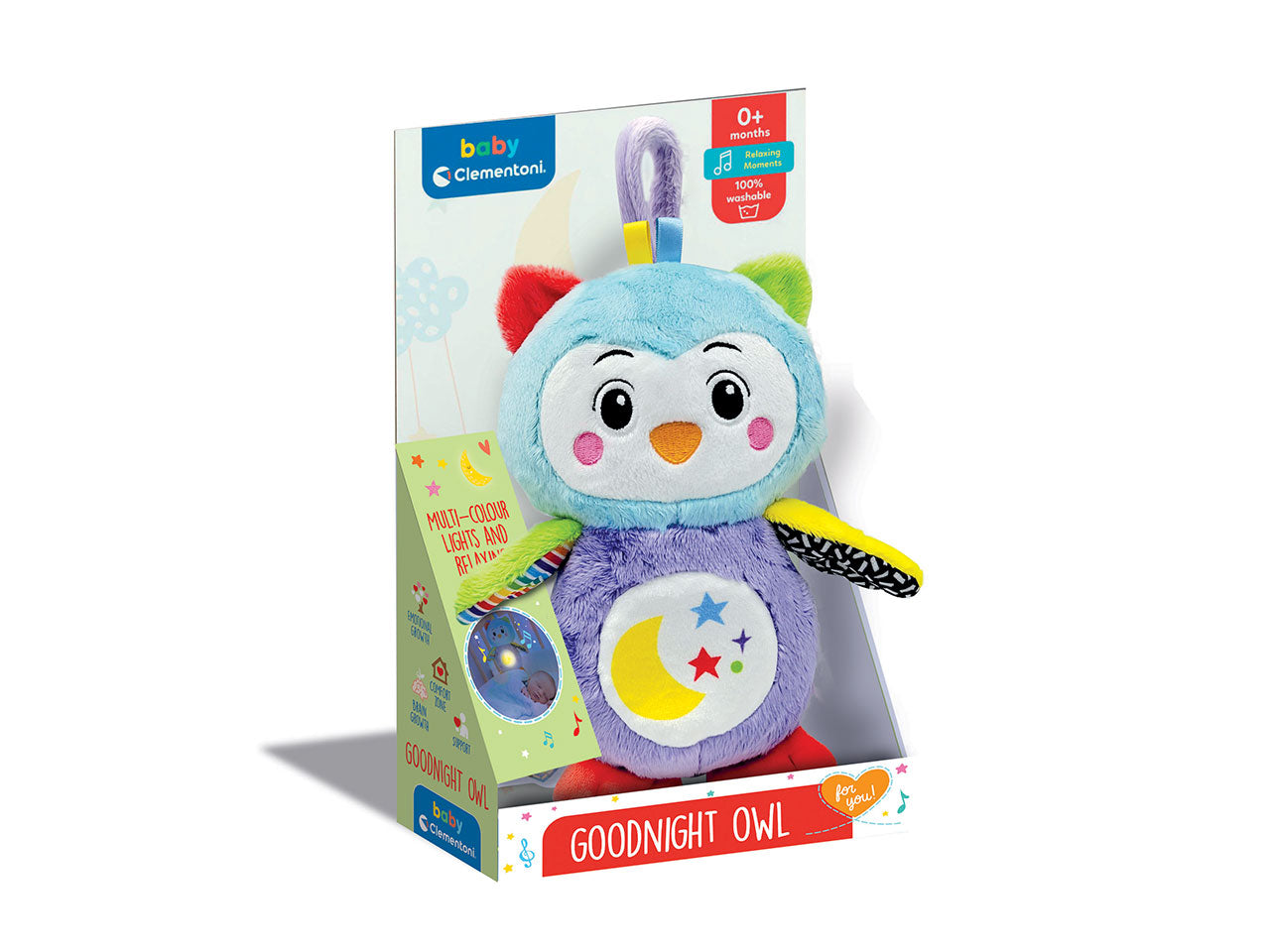 Clementoni Good Night Owl Peluche Interattivo Luci e Suoni Neonato