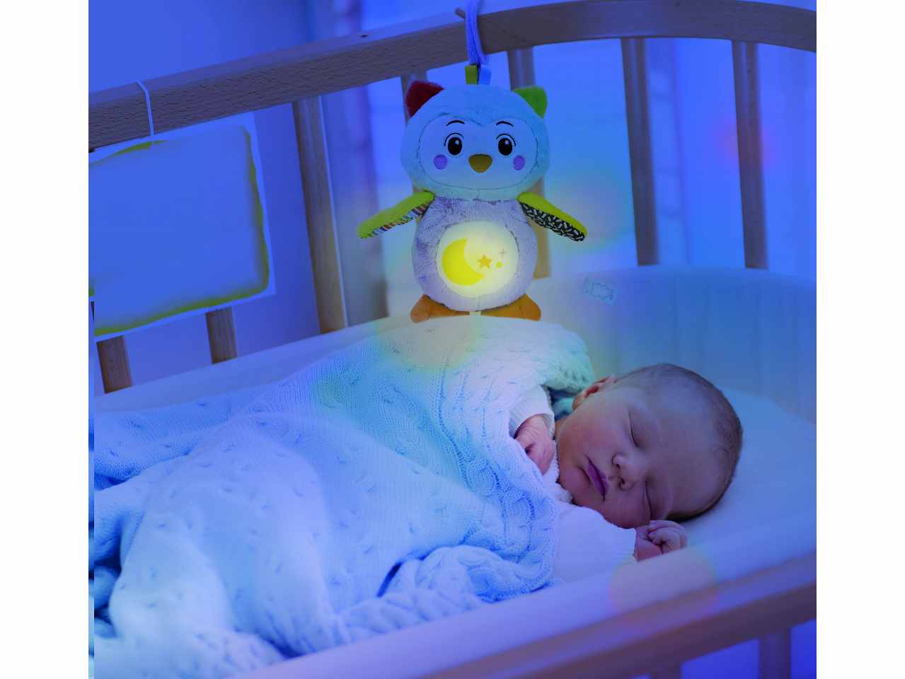 Clementoni Good Night Owl Peluche Interattivo Luci e Suoni Neonato