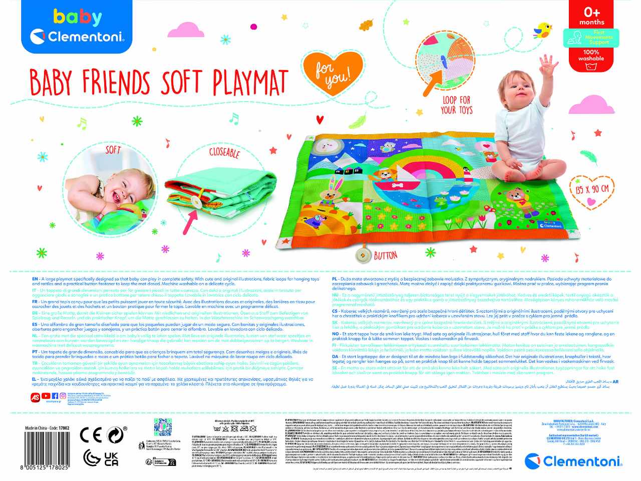 Tappetino Baby Friends Soft Playmat - Clementoni