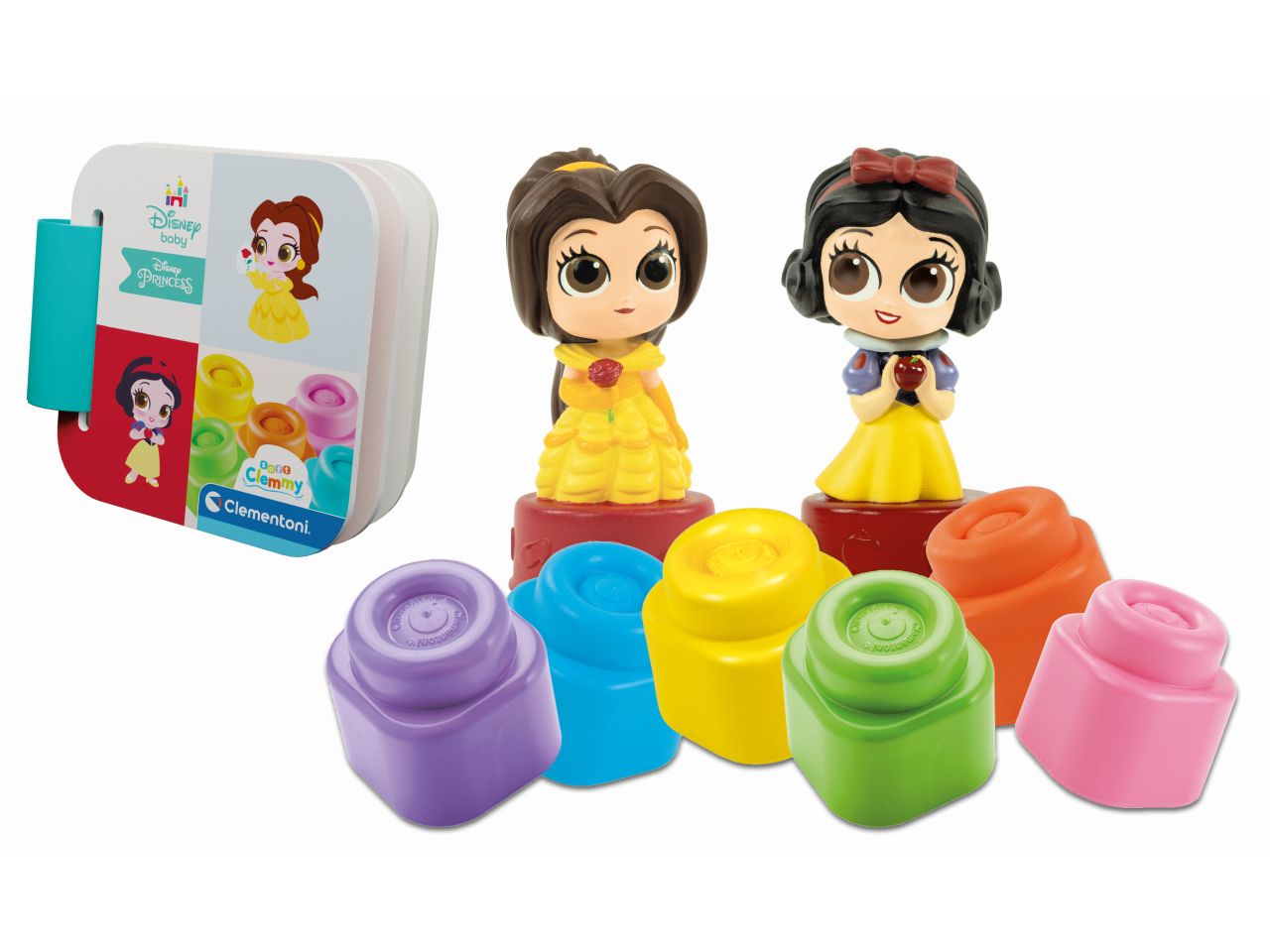 Soft Clemmy Disney Snow White & Belle Playset Costruzioni Morbide - Clementoni