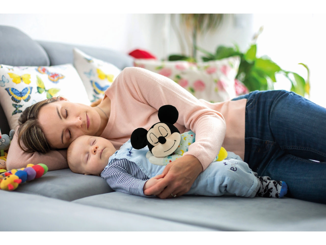 Peluche Rilassante Mickey Mindfulness Plush per il Benessere del Bambino - Clementoni