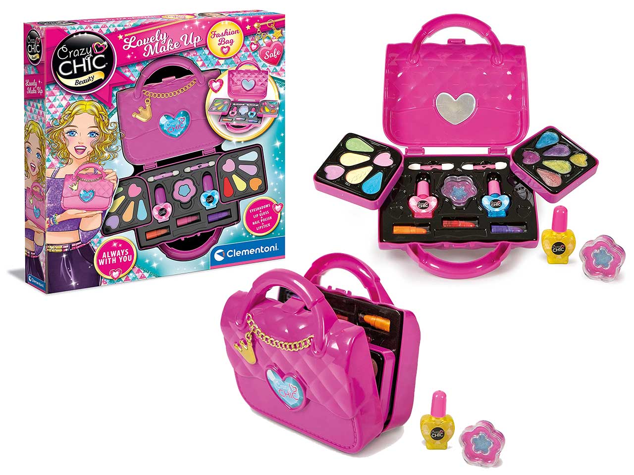 Crazy ChicMake Up Bag Set Cosmetici Bambini - Clementoni