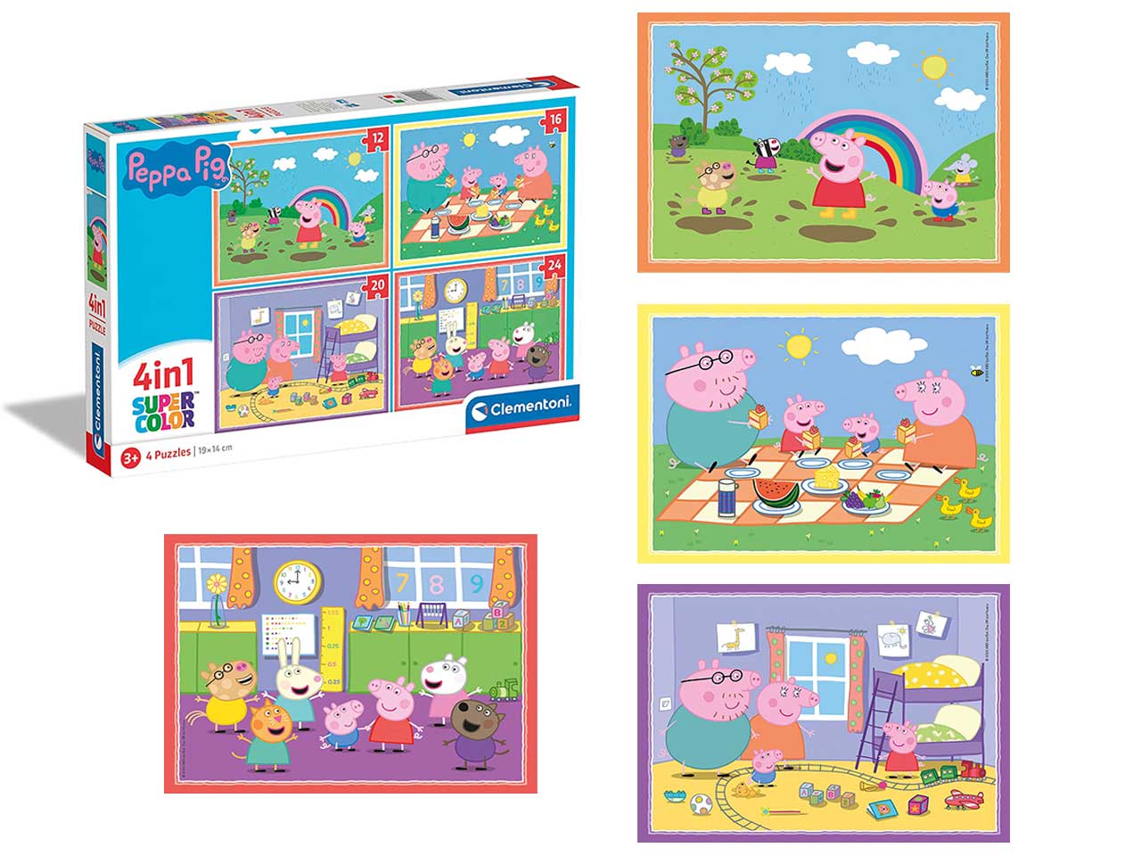 Supercolor Peppa Pig Puzzle 4 in 1 - Clementoni