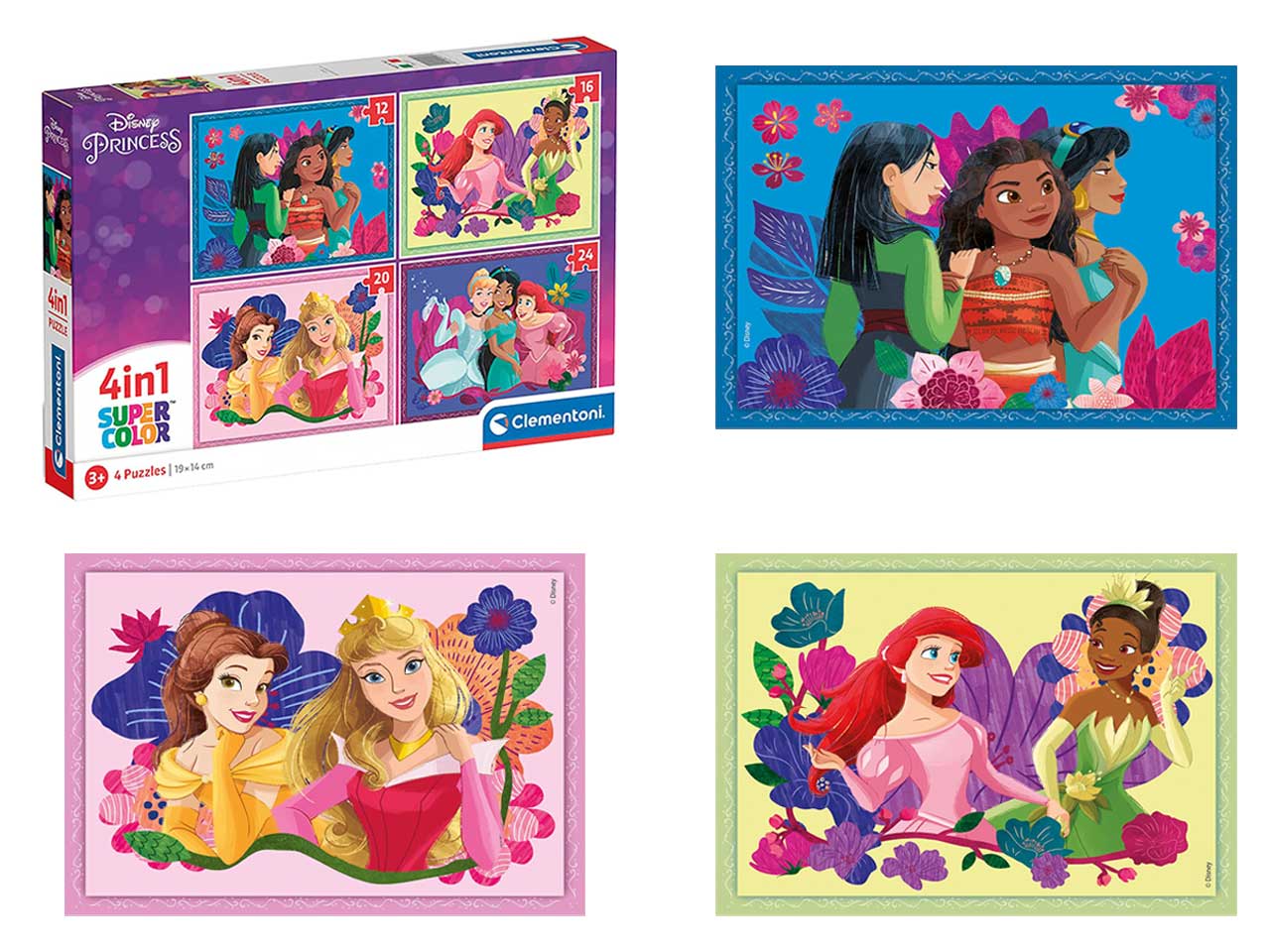 Puzzle 4 in 1 disney princess - Galiani Store