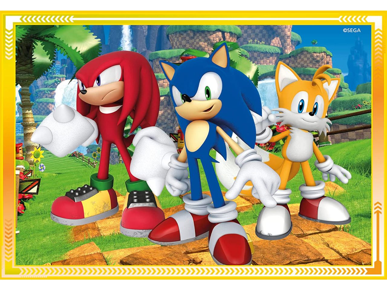 Supercolor Puzzle Sonic Puzzle Cartoni Animati 4 in 1 - Clementoni