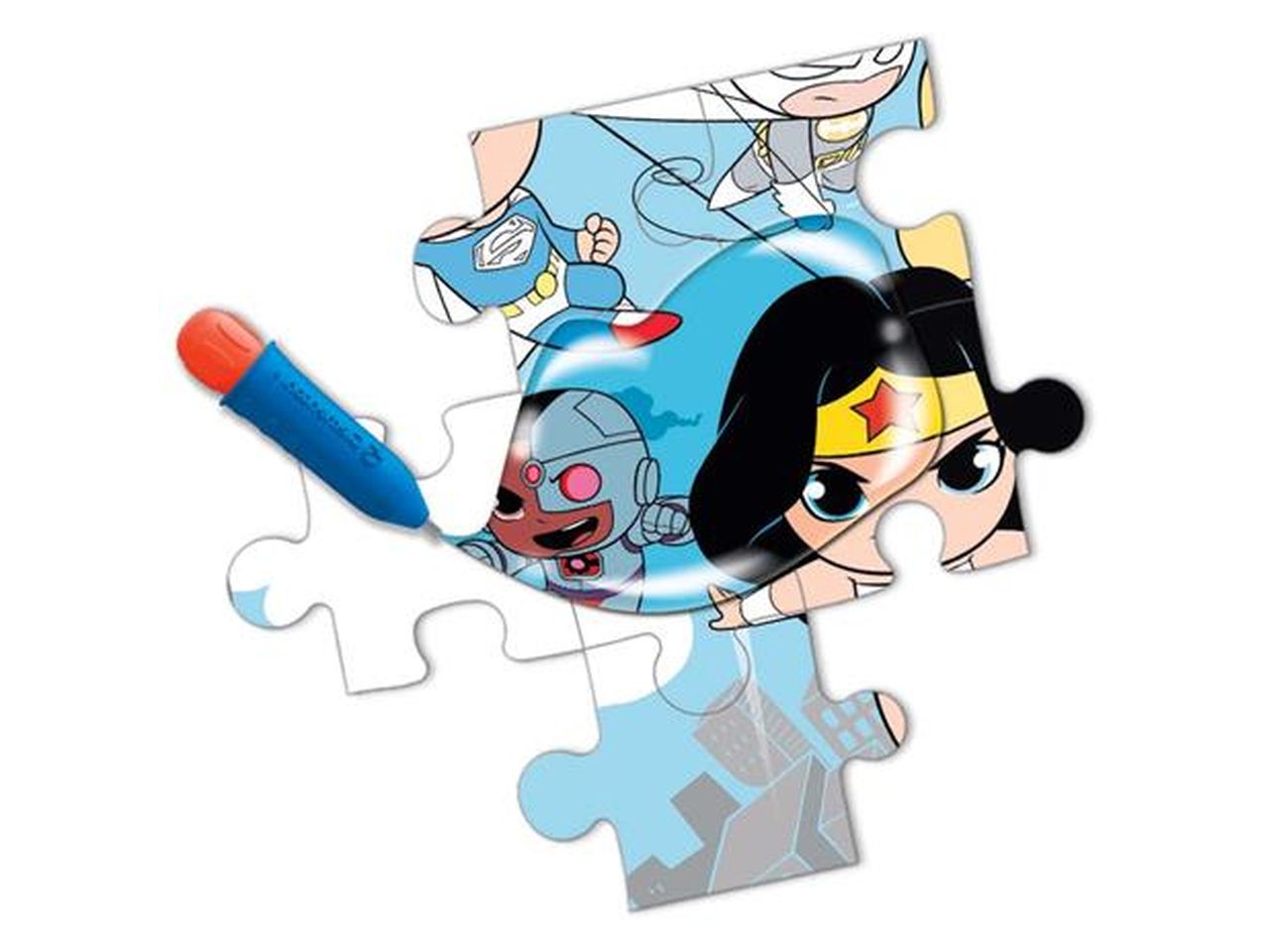 Dc comics superfriends water magic puzzle da 15 pezzi