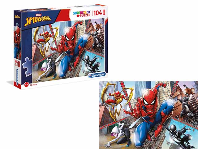 SpiderMan Supercolor Puzzle 104 pezzi - Clementoni