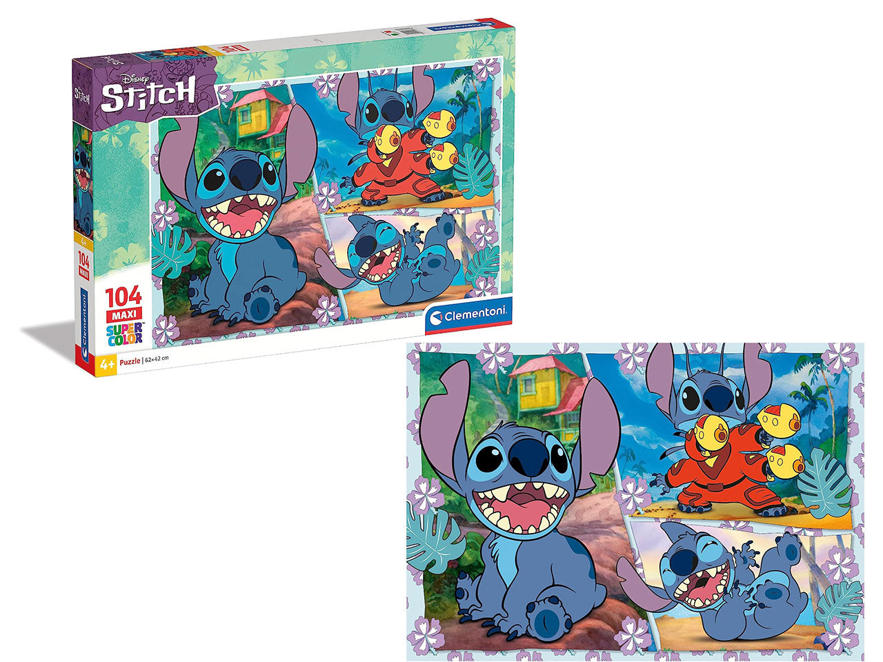 Stitch Supercolor Stitch Puzzle Cartoni Animati 104 pezzi - Clementoni