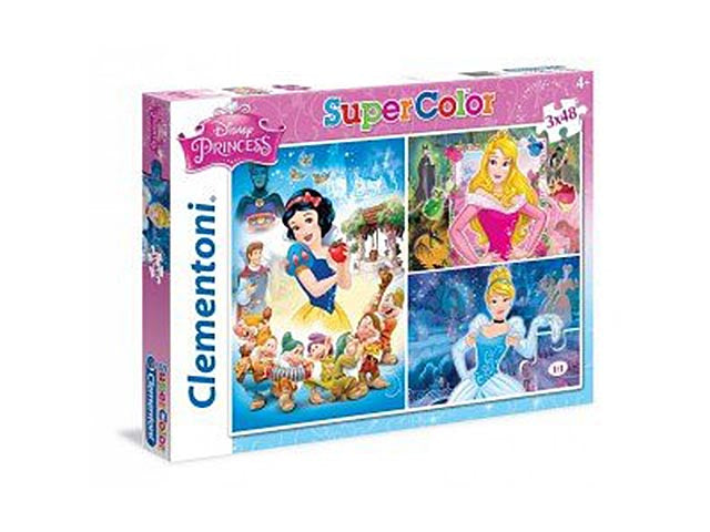 Puzzle 3x48 disney princess