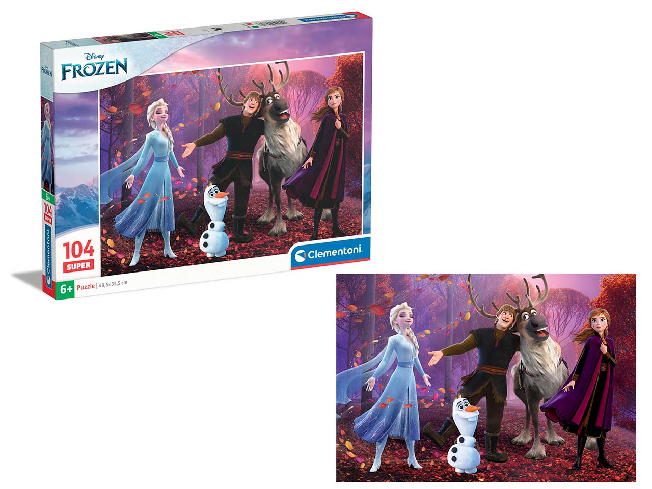 Puzzle 104 pezzi super disney frozen