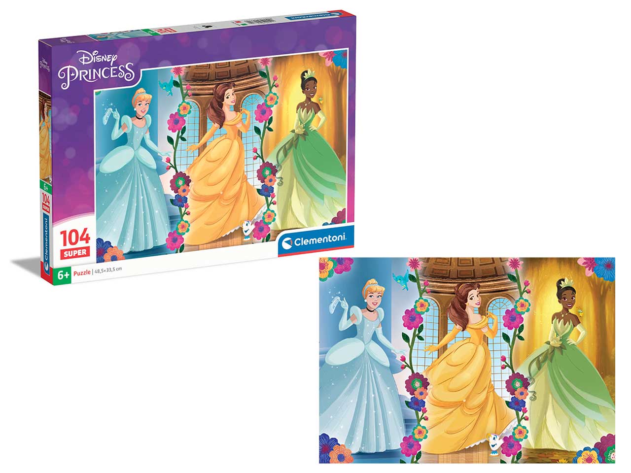 Puzzle 104 pezzi super disney princess