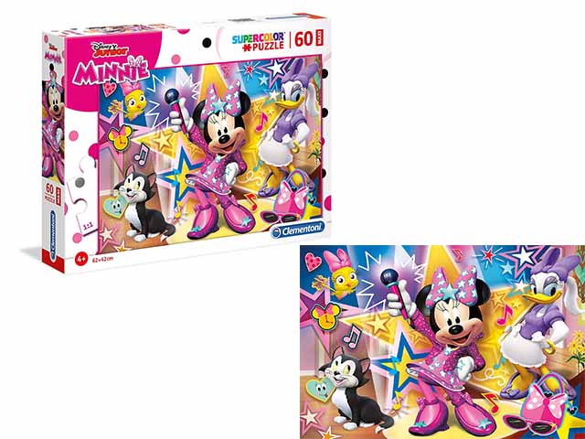 Mickey & Friends Supercolor Puzzle Minnie Happy Helper 60 Pezzi - Clementoni