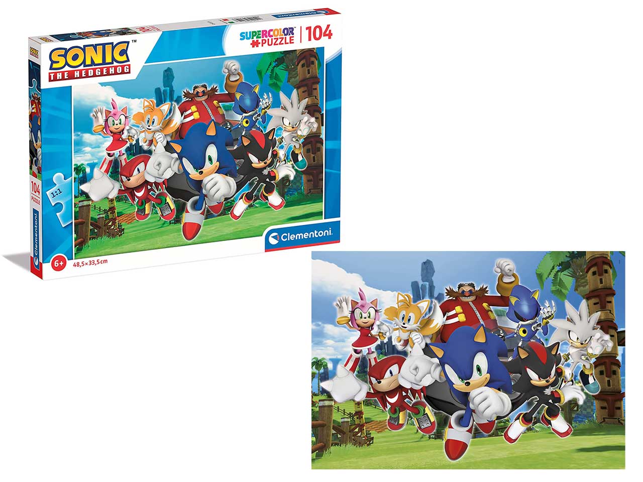 Sonic Supercolor Puzzle Puzzle Cartoni Animati 104 pezzi - Clementoni