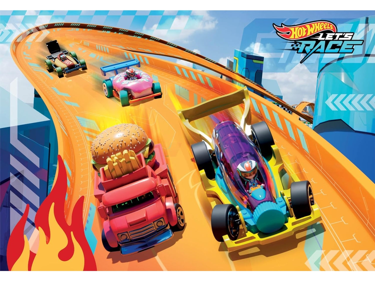 Puzzle 24 pezzi maxi hotwheels