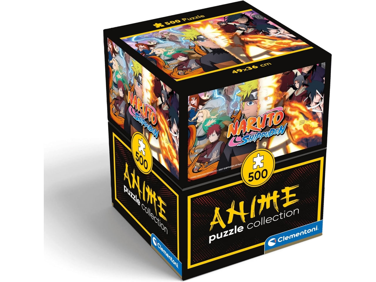 Clementoni Puzzle 500 pezzi anime collection cube di Naruto Shippuden per ragazzi, Naruto vs Sasuke,  14+