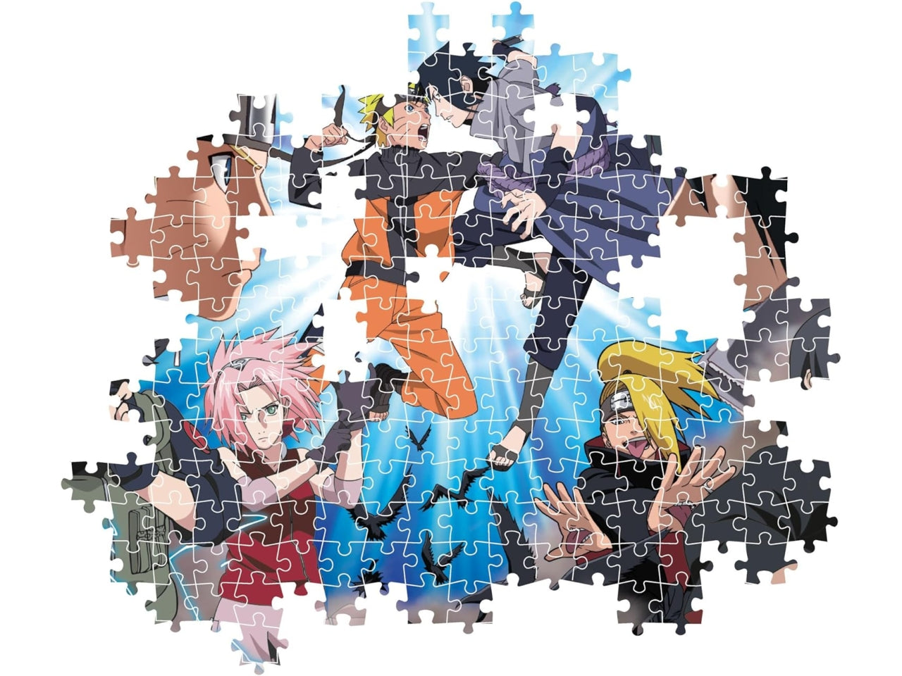 Clementoni, Puzzle 500 pezzi anime collection cube di Naruto Shippuden per ragazzi, Naruto delle Sei Vie, 14+