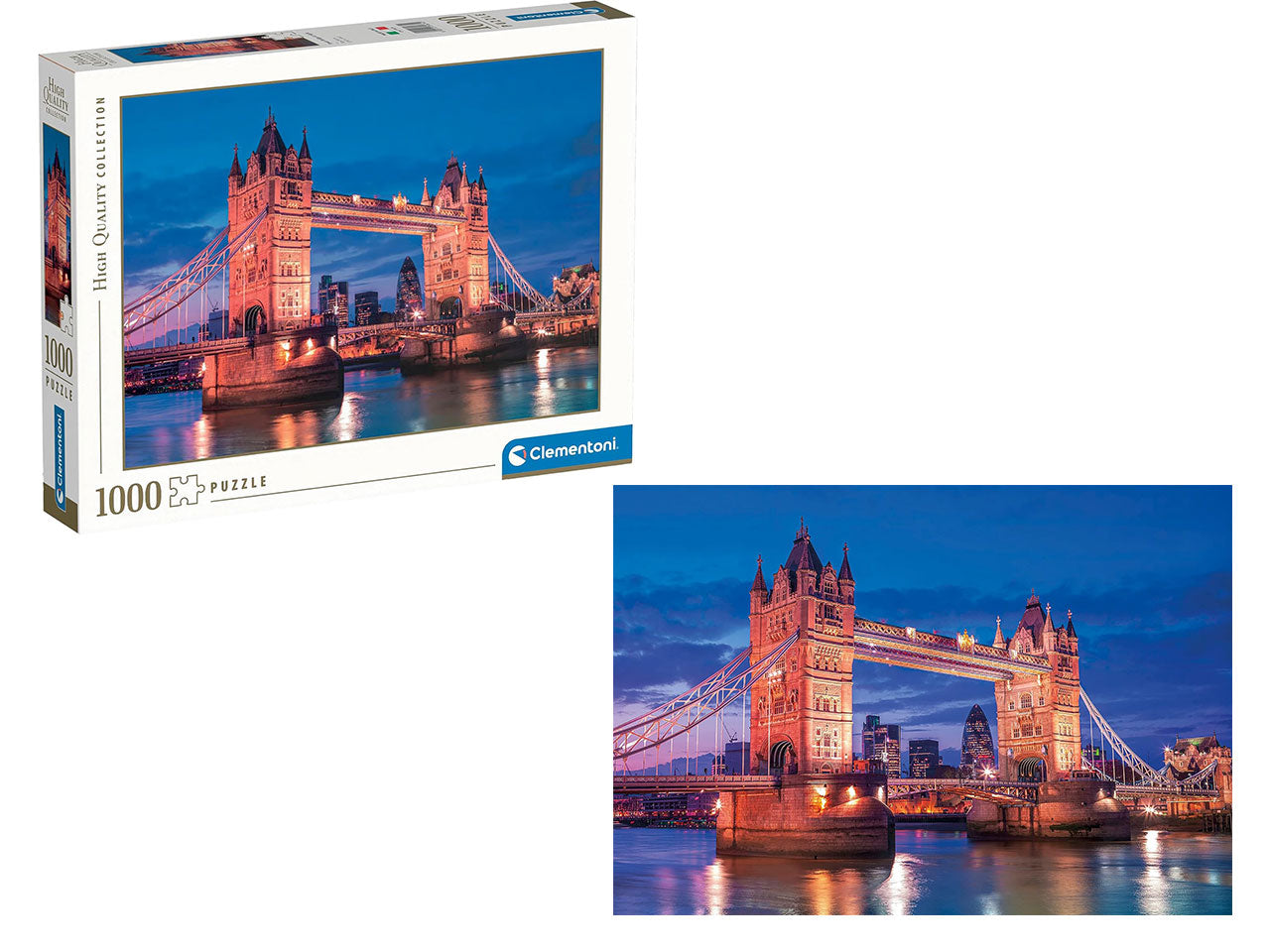 Puzzle 1000 Pezzi Città Delle Luci – Skyline Di Francoforte Al Tramonto, Calvenno, Per Adulti E Ragazzi 14+, Fatto In Europa
