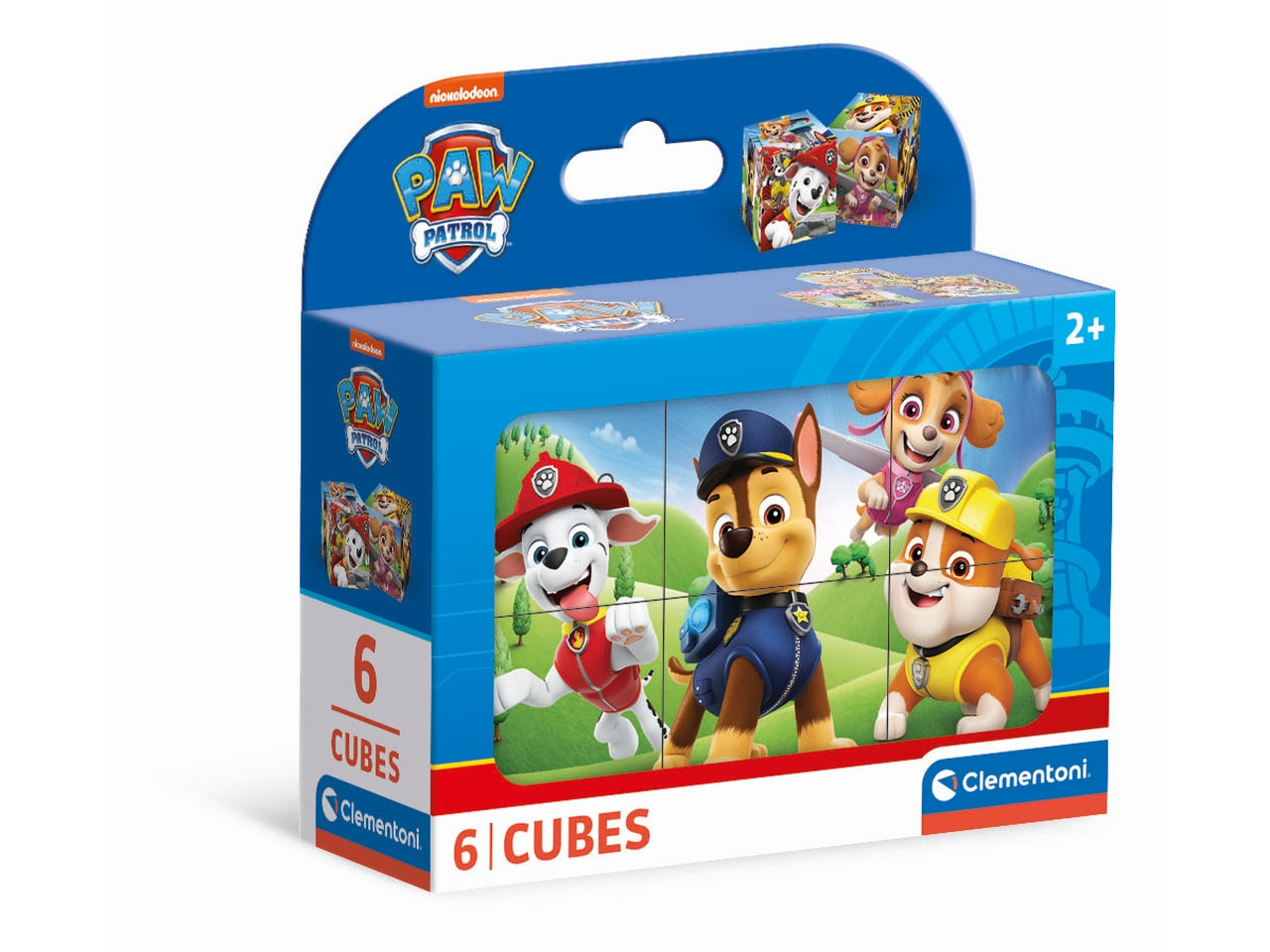 Puzzle 6 cubi Paw Patrol in cartone, 12x8 cm, 2+ anni, Made in Italy - Clementoni