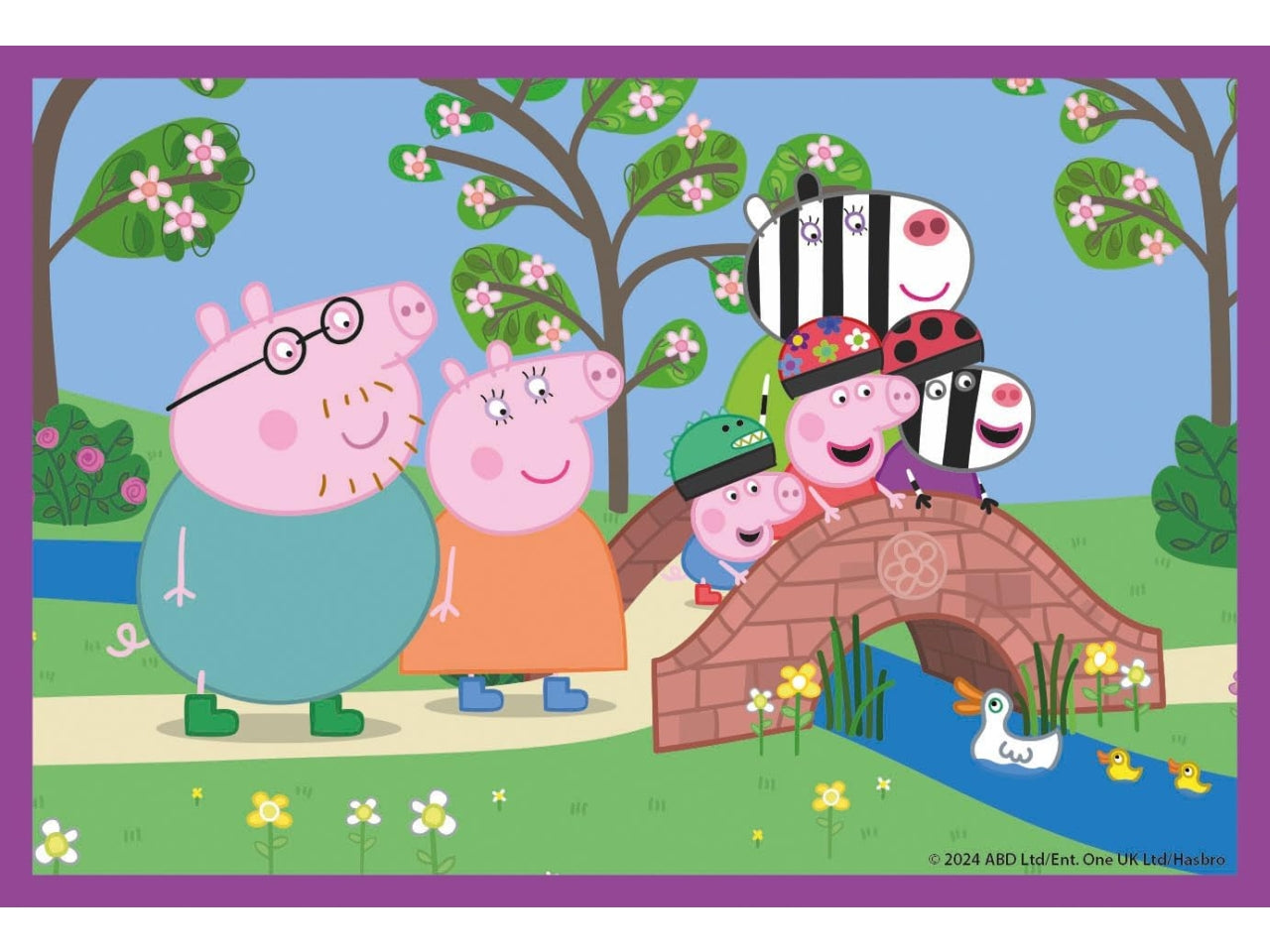 Puzzle 6 cubi Peppa Pig in cartone, 12x8 cm, 2+ anni, Made in Italy - Clementoni