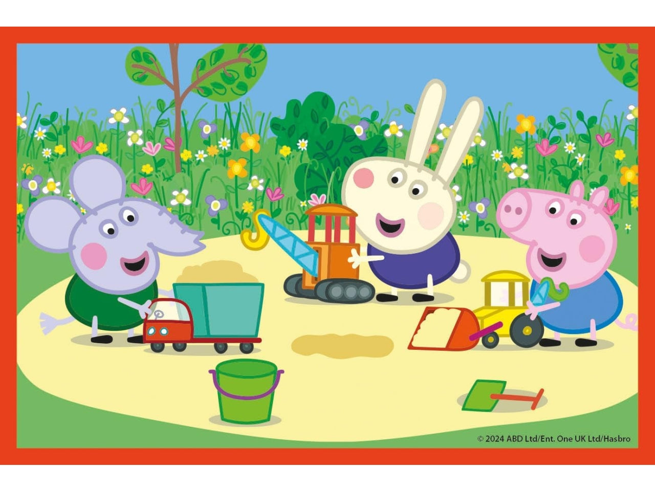 Puzzle 6 cubi Peppa Pig in cartone, 12x8 cm, 2+ anni, Made in Italy - Clementoni