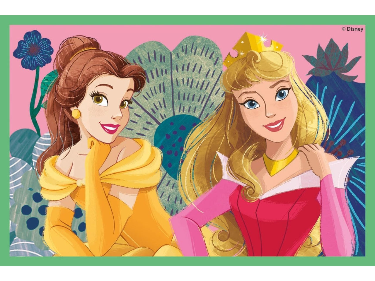 Puzzle 6 cubi Disney Princess in cartone, 12x8 cm, 2+ anni, Made in Italy - Clementoni