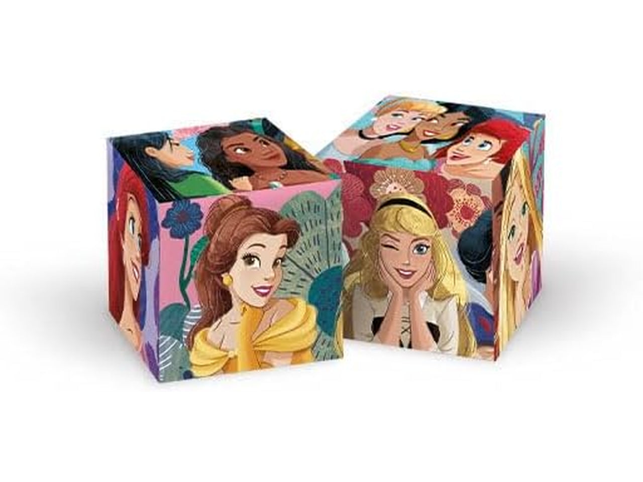 Puzzle 6 cubi Disney Princess in cartone, 12x8 cm, 2+ anni, Made in Italy - Clementoni