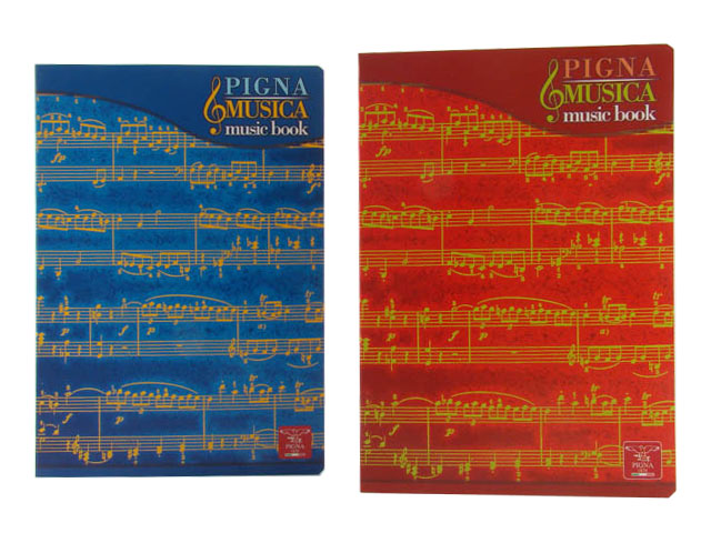 Quaderno pigna maxi per musicisti penta grammato colori assortiti 210x297 mm