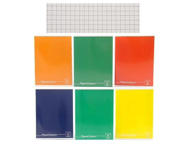 Quaderno pigna colours formato A5 80gr 42 fogli rigatura 5m - la confezione comprende 3 quaderni